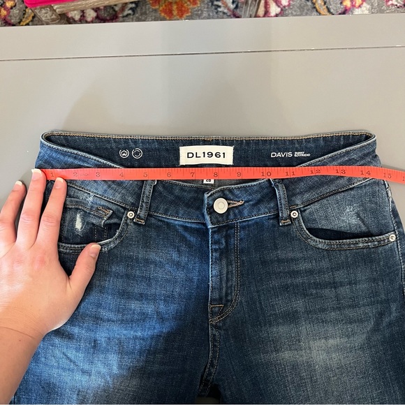 DL1961 Davis Skinny Boyfriend Ankle Cropped Dark Wash Jeans - Picture 13 of 15